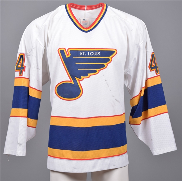 Rick Zombos 1993-94 St Louis Blues Game-Worn Jersey - Nice Game Wear!