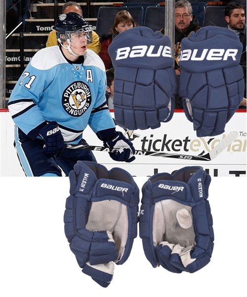 Evgeni Malkins 2009-10 Pittsburgh Penguins Bauer Game-Used Gloves
