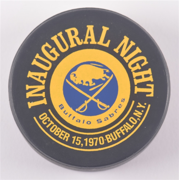 Buffalo Sabres October 15th 1970 Inaugural Night Converse Puck