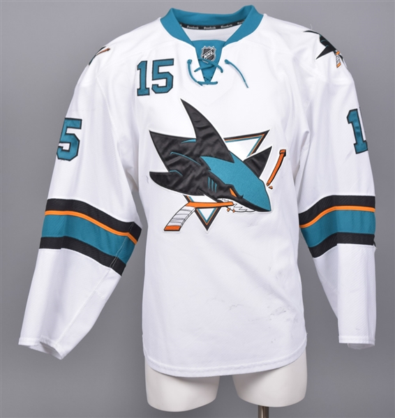 James Sheppards 2013-14 (Home/Away) and 2014-15 (Alternate) San Jose Sharks Game-Worn Jerseys (3) with LOAs