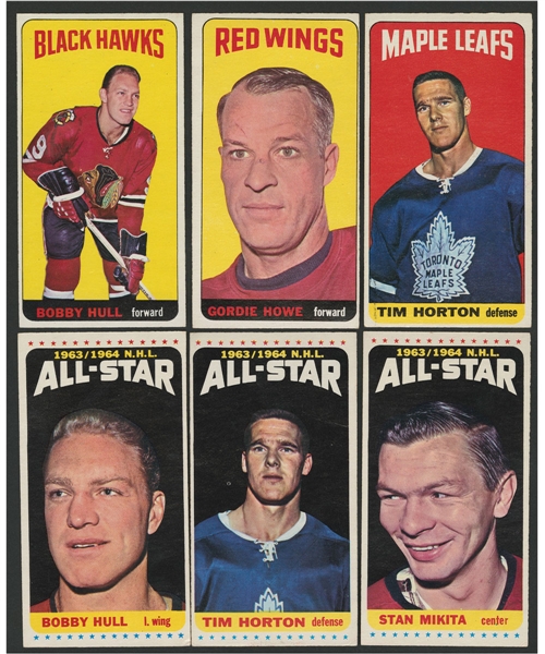 1964-65 Topps Hockey Tall Boys Complete 110-Card Set