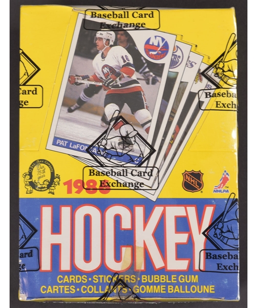 1985-86 O-Pee-Chee Hockey Wax Box (48 Unopened Packs) - BBCE Certified - Mario Lemieux Rookie Year!