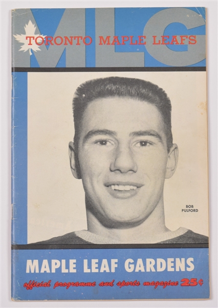 1960 Stanley Cup Finals Program - Toronto Maple Leafs vs Montreal Canadiens - 5th Consecutive Stanley Cup!