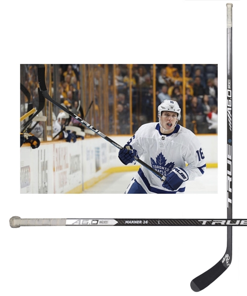 Mitch Marners 2017-18 Toronto Maple Leafs Signed True A6.0 Game-Used Stick