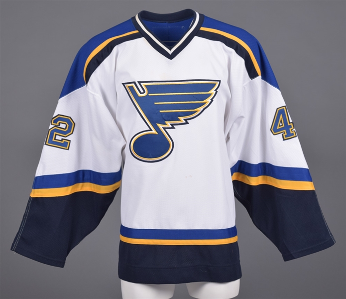 Mark Rycrofts 2002-03 St. Louis Blues Pre-Season Game-Worn Pre-Season Jersey