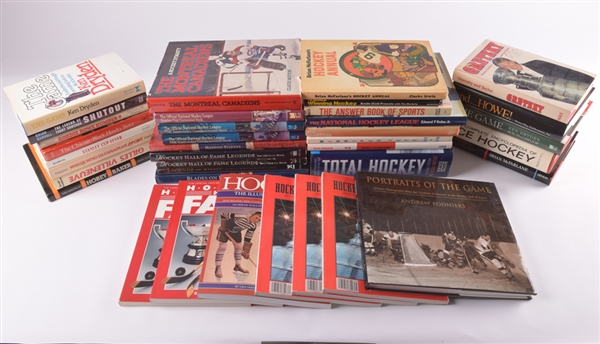 Large Vintage and Modern Hockey Book Collection of 225+ with Many Interesting Titles