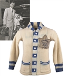 Ted Kennedys Late-1940s/Early-1950s Toronto Maple Leafs Wool Cardigan with LOA