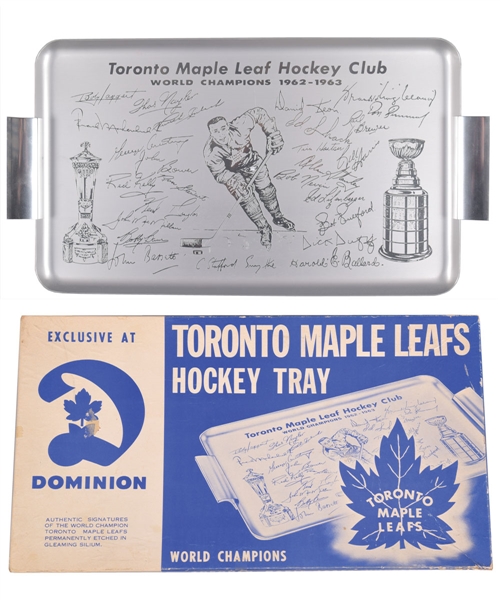 Toronto Maple Leafs 1962-63 Stanley Cup Championship Tray in Original Box