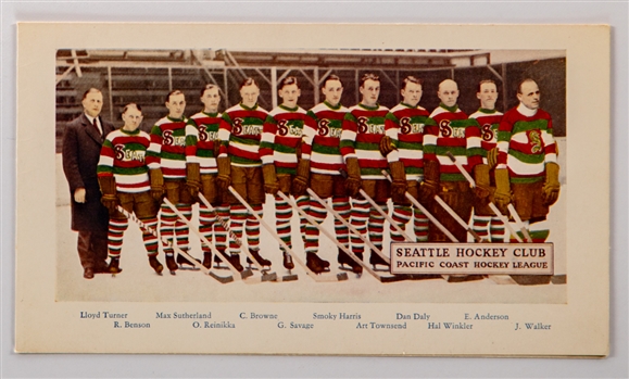 PCHL Seattle Eskimos 1929-30 Team Photo Christmas Card