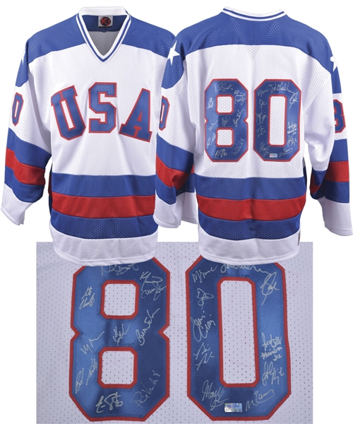 1980 Team USA "Miracle on Ice" Team-Signed Jersey by 20 with COA