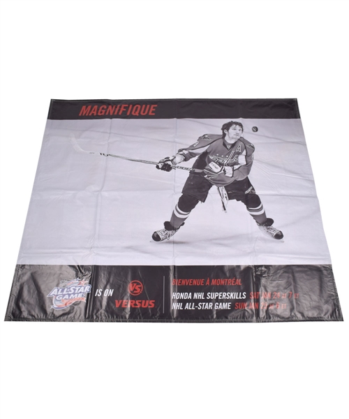 Banner from the 2009 NHL All-Star Game Featuring Alexander Ovechkin with NHL LOA (72” x 84”) 