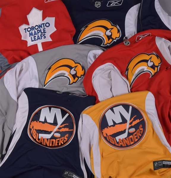 Early-2010s NHL Practice Jersey Collection of 6 Including Maple Leafs, Islanders and Sabres