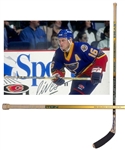 Brett Hulls 1996-97 St. Louis Blues "489th NHL Career Goal" Easton Pro Gold Game-Used Stick