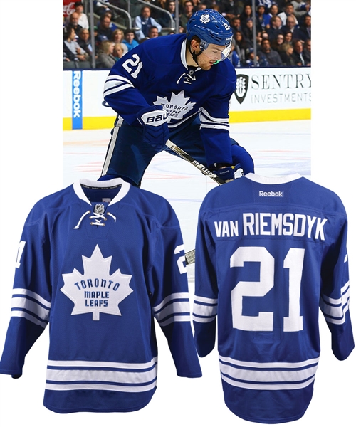 James Van Riemsdyks 2014-15 Toronto Maple Leafs Game-Worn Third Jersey - Photo-Matched!
