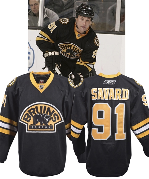 Marc Savards 2008-09 Boston Bruins Game-Worn Third Jersey with LOA