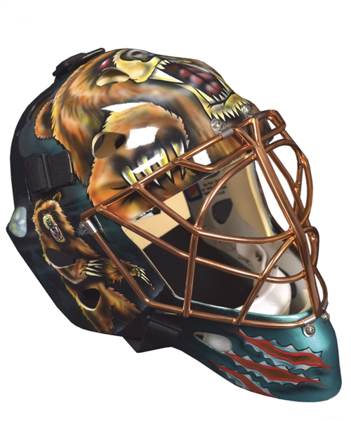 Olaf Kolzigs Early-2000s Washington Capitals Pro Return Goalie Mask by Dom Malerba / Ron Slater