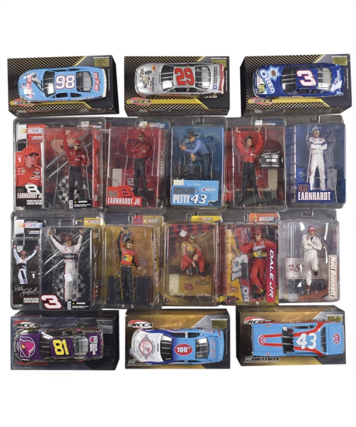 Massive Nascar Collection with RCCA Elite Nascar Diecasts (90+), Simpson Mini Helmets (15), McFarlane Figurines (25+) and Much More!