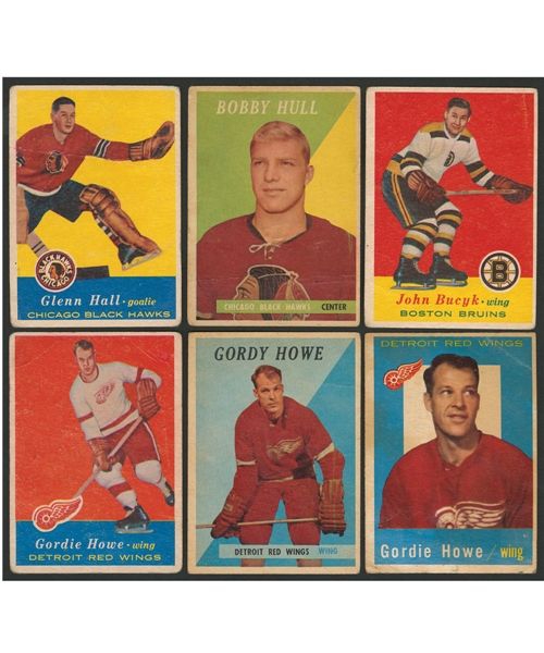 1957-58, 1958-59 and 1959-60 Topps Hockey Complete/Near Complete Cards Sets (3)
