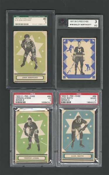 1933-34 O-Pee-Chee (V304) 1937-38 O-Pee-Chee Series (V304E) Hockey Card Collection of 16 Including Blake, Day and Cook
