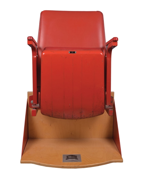 Maple Leaf Gardens Single Red Seat with Base and COA
