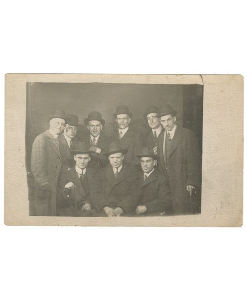 Vancouver Millionaires 1917-18 Real Photo Postcard Including HOFers Taylor, Stanley, MacKay and Griffis