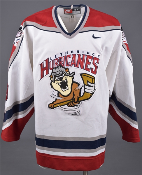 Tomas Kopeckys 2000-01 WHL Lethbridge Hurricanes Game-Worn Jersey