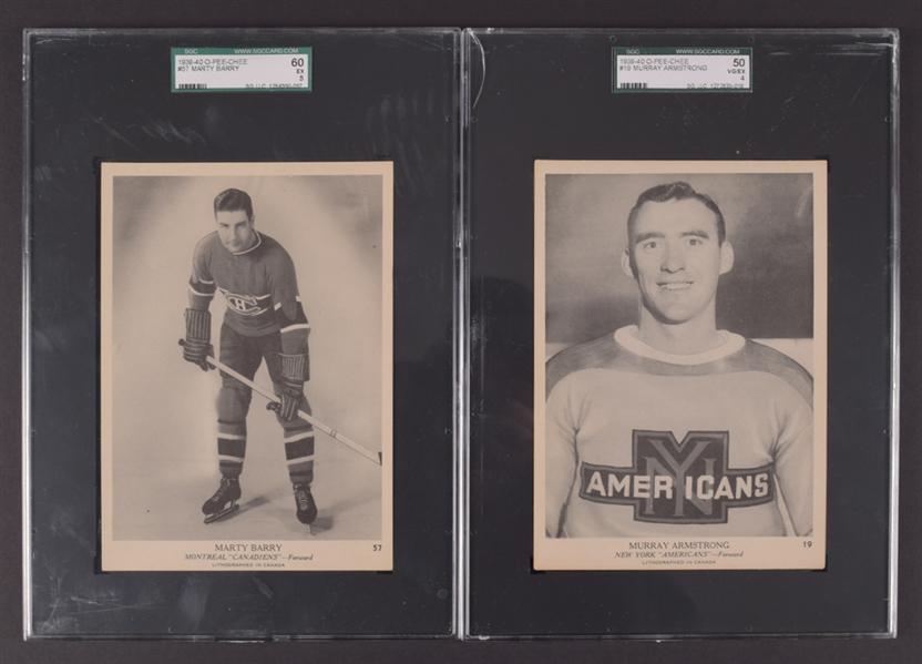 1939-40 O-Pee-Chee V301-1 SGC-Graded Hockey Card Collection of 12 Including Clint Smith and Bryan Hextall RC Cards