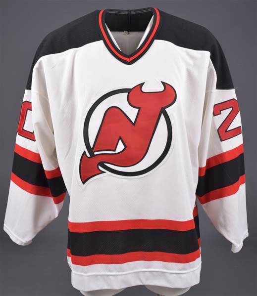 Jay Pandolfos 1997-98 New Jersey Devils Game-Worn Playoffs Jersey with Team LOA
