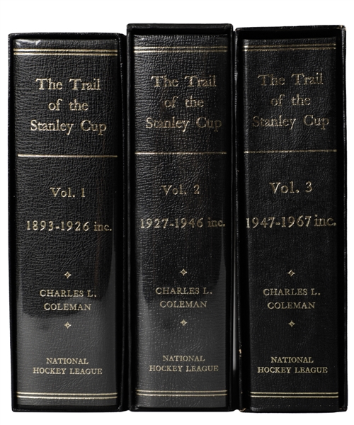 "The Trail to the Stanley Cup" Leather-Bound Three-Volume Book Set