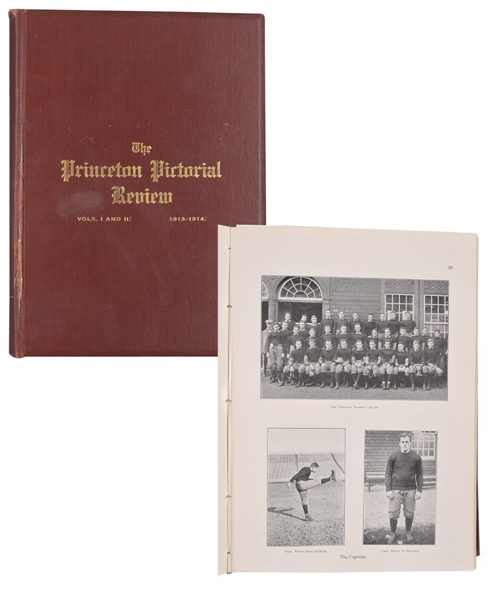 1913-14 The Princeton Pictorial Review Vols. I and II Featuring Hobey Baker Including Photos