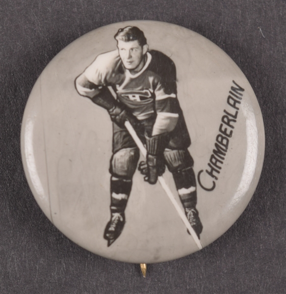 Murph Chamberlain 1948 Montreal Canadiens Pep Cereal Pin