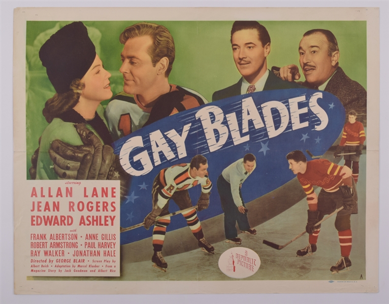 "Gay Blades" 1946 Hockey Movie Poster (22" x 28") 