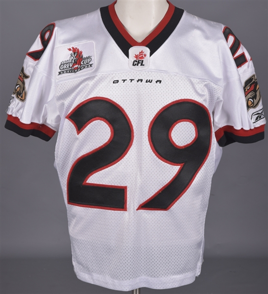 George McCulloughs 2004 Ottawa Renegades Game-Worn Jersey - 2004 Grey Cup Patch!