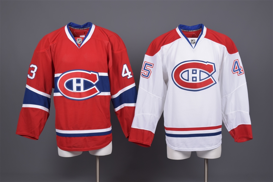 Ian Schultz’s 2010-11 Montreal Canadiens Game-Issued Home and Away Jerseys with Team LOAs