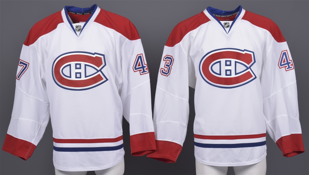 Brendon Nash’s and Alexandre Picard’s 2010-11 Montreal Canadiens Game-Issued Away Jerseys with Team LOAs