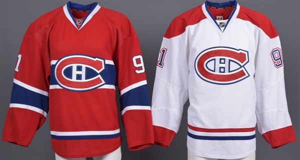 Josh McFadden’s 2011-12 Montreal Canadiens Game-Issued Home and Away Jerseys with Team LOAs