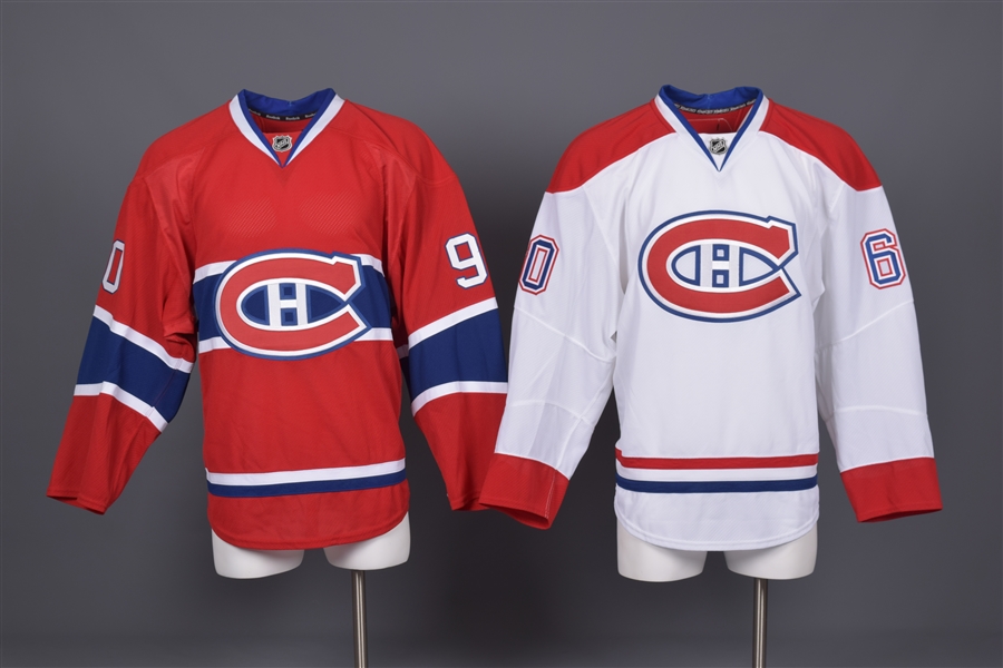 Christian Thomas’ and Philippe Lefebvre’s 2012-13 Montreal Canadiens Game-Issued Home and Away Jerseys with Team LOAs