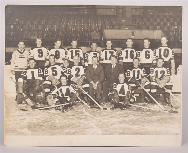 Boston Bruins 1935-36 Team Photo from Milt Schmidt Collection (15 ½” x 19 ½”) 