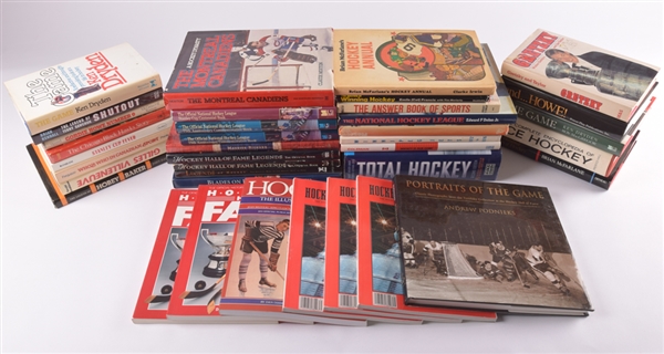 Large Vintage and Modern Hockey Book Collection of 225+ with Many Interesting Titles