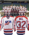 Brett Hulls 1987 Canada Cup Team USA Pre-Tournament Game-Worn Jersey with His Signed LOA