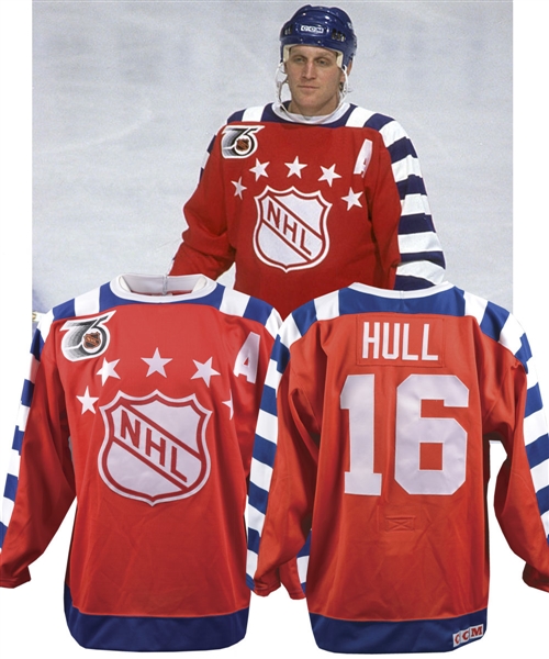 Brett Hulls 1992 NHL All-Star Game Campbell Conference Game-Worn Alternate Captains Jersey with His Signed LOA