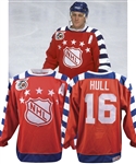 Brett Hulls 1992 NHL All-Star Game Campbell Conference Game-Worn Alternate Captains Jersey with His Signed LOA
