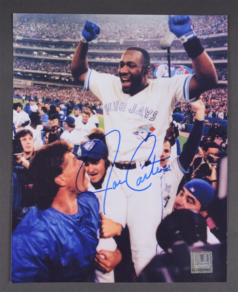 Joe Carter Signed Toronto Blue Jays Jersey, Photo and Baseball with COAs