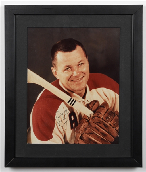 Deceased HOFer Doug Harvey Signed Montreal Canadiens Framed Photo (11 ¼” x 13 ¼”) 