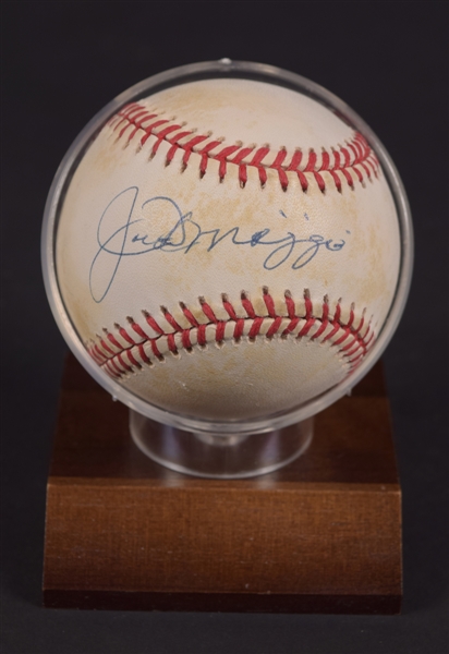 Deceased HOFer Joe DiMaggio Single-Signed Baseball with JSA LOA