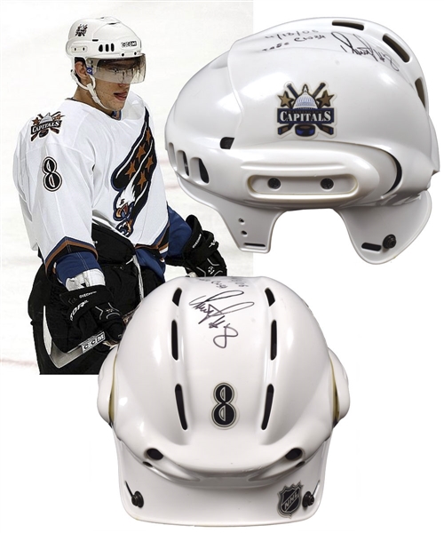 Alexander Ovechkins 2005-06 Washington Capitals Signed CCM Game-Worn Rookie Season Helmet - 52-Goal Season! - Calder Trophy Season! - Photo-Matched to 51st & 52nd Goal Games!