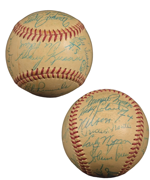 Nellie Foxs 1959 MLB All-Star Game "American League All-Stars" Team-Signed Baseball with Family LOA