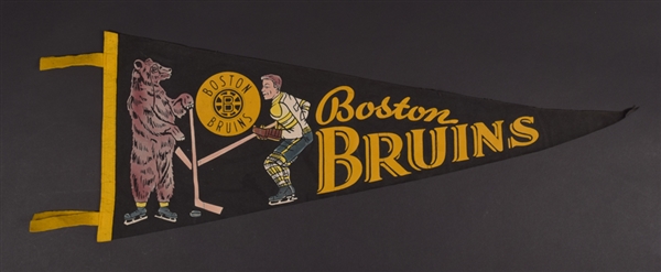 Vintage Boston Bruins "Original Six Era" Felt Player Pennant (30") 