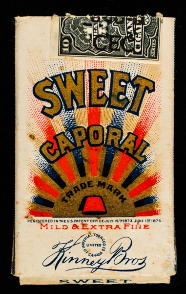 1910s Imperial Tobacco Sweet Caporal Cigarette Box / Wrapper - Held Cigarette Cards