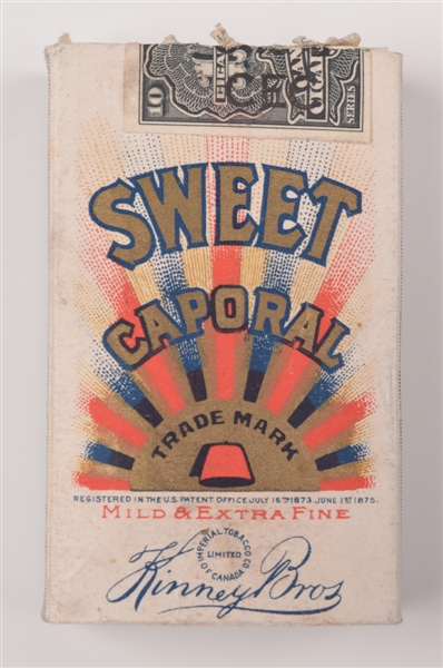 1910s Imperial Tobacco Sweet Caporal Cigarette Box / Wrapper - Held Cigarette Cards